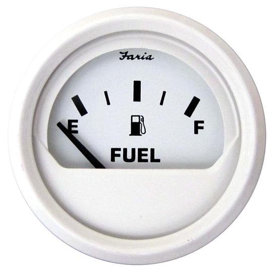 Faria Dress White 2" Fuel Level Gauge (E-1/2-F) [13101] - First Stop Marine