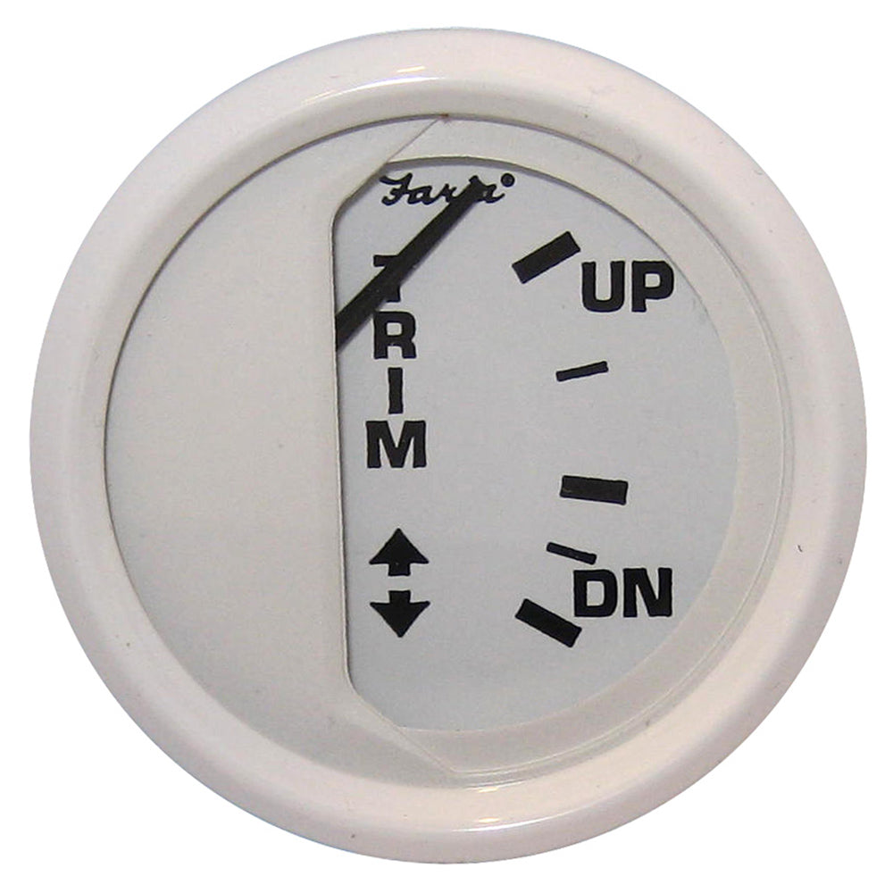 Faria Dress White 2" Trim Gauge (Mercury / Mariner / Mercruiser / Volvo DP / Yamaha 01 and newer) [13122] - First Stop Marine