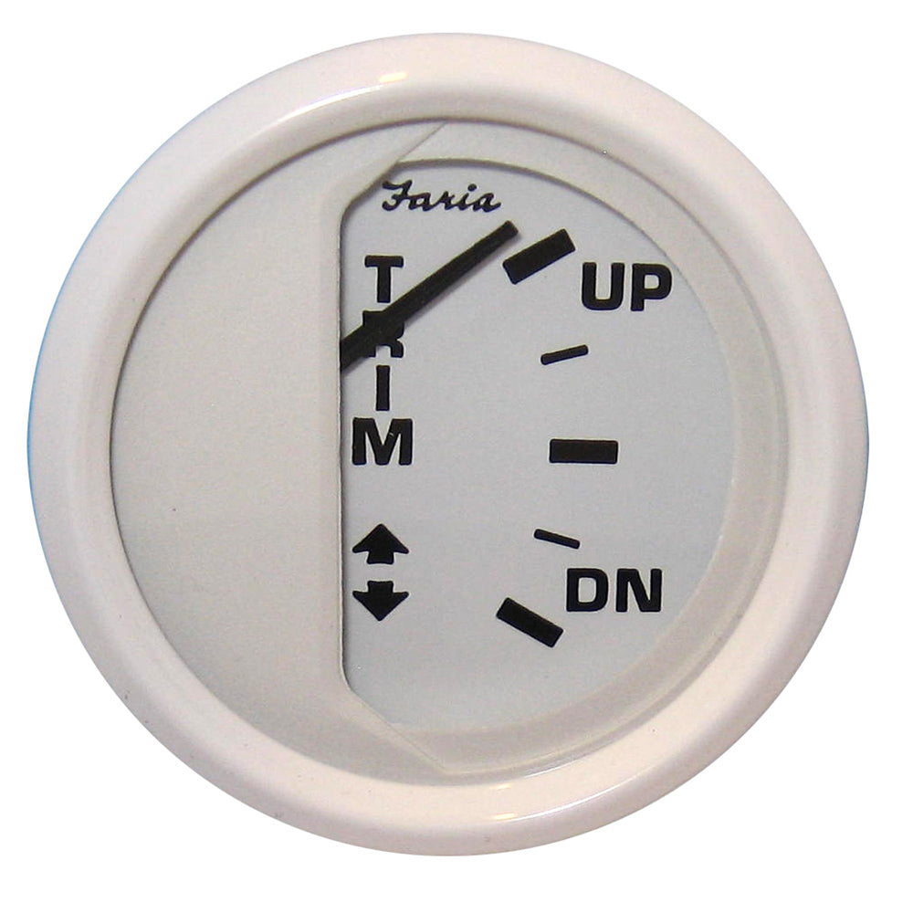 Faria Dress White 2" Trim Gauge (J/E/Suzuki Outboard) [13123] - First Stop Marine