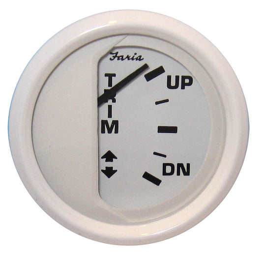 Faria Dress White 2" Trim Gauge (J/E/Suzuki Outboard) [13123] - First Stop Marine