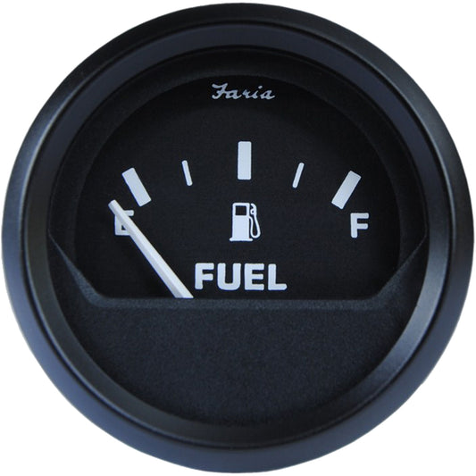 Faria Euro Black 2" Fuel Level Gauge [12801] - First Stop Marine