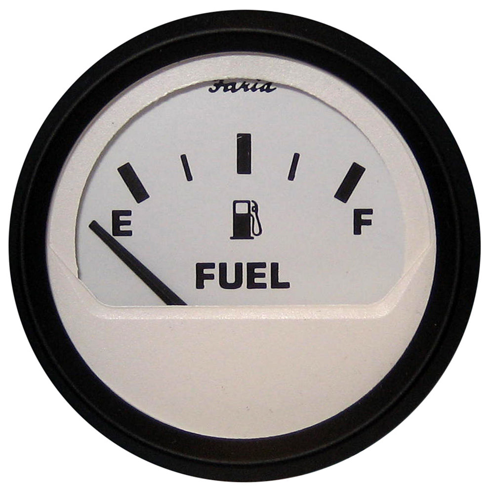 Faria Euro White 2" Fuel Level Gauge (E-1/2-F) [12901] - First Stop Marine