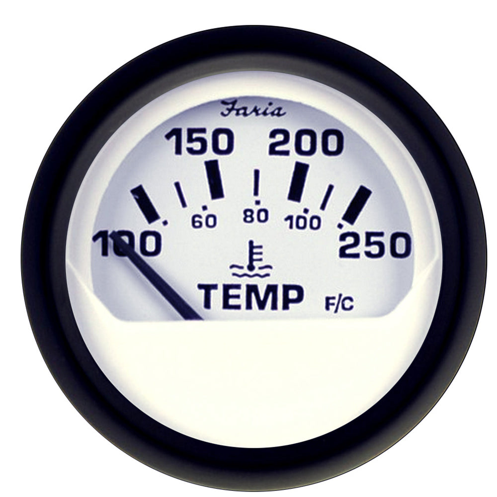 Faria Euro White 2" Water Temperature Gauge (100-250 DegreeF) [12904] - First Stop Marine