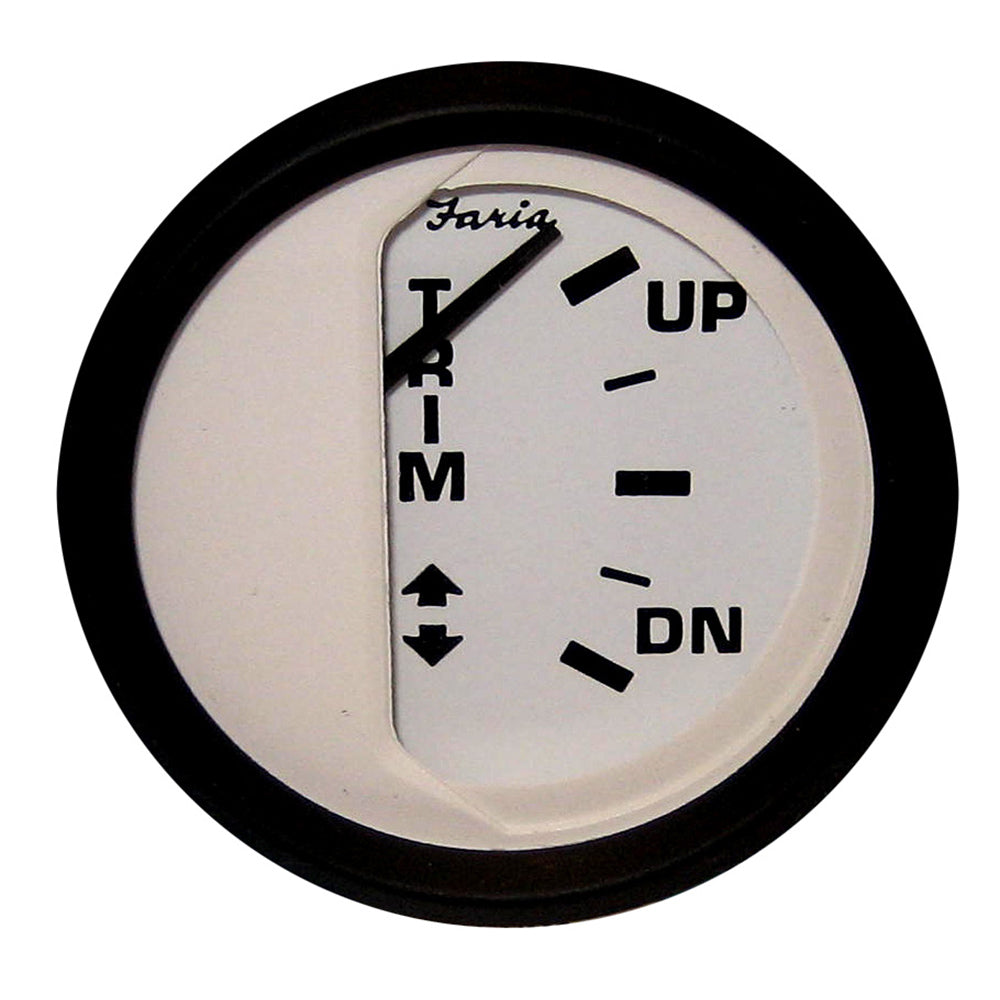 Faria Euro White 2" Trim Gauge f/ Johnson/Evinrude/Suzuki (Outboard) [12915] - First Stop Marine