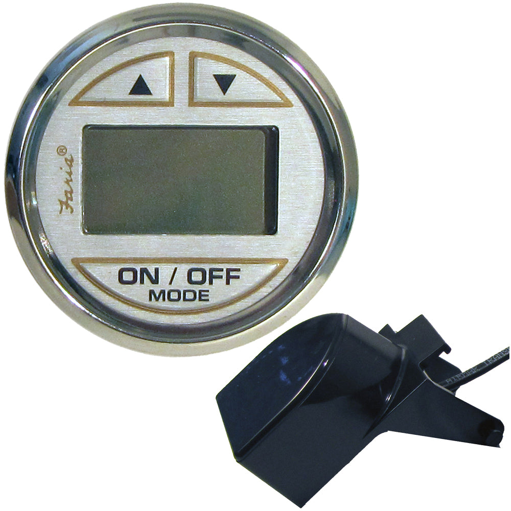 Faria Kronos 2" Depth Sounder w/Transom Mount Transducer [19150] - First Stop Marine
