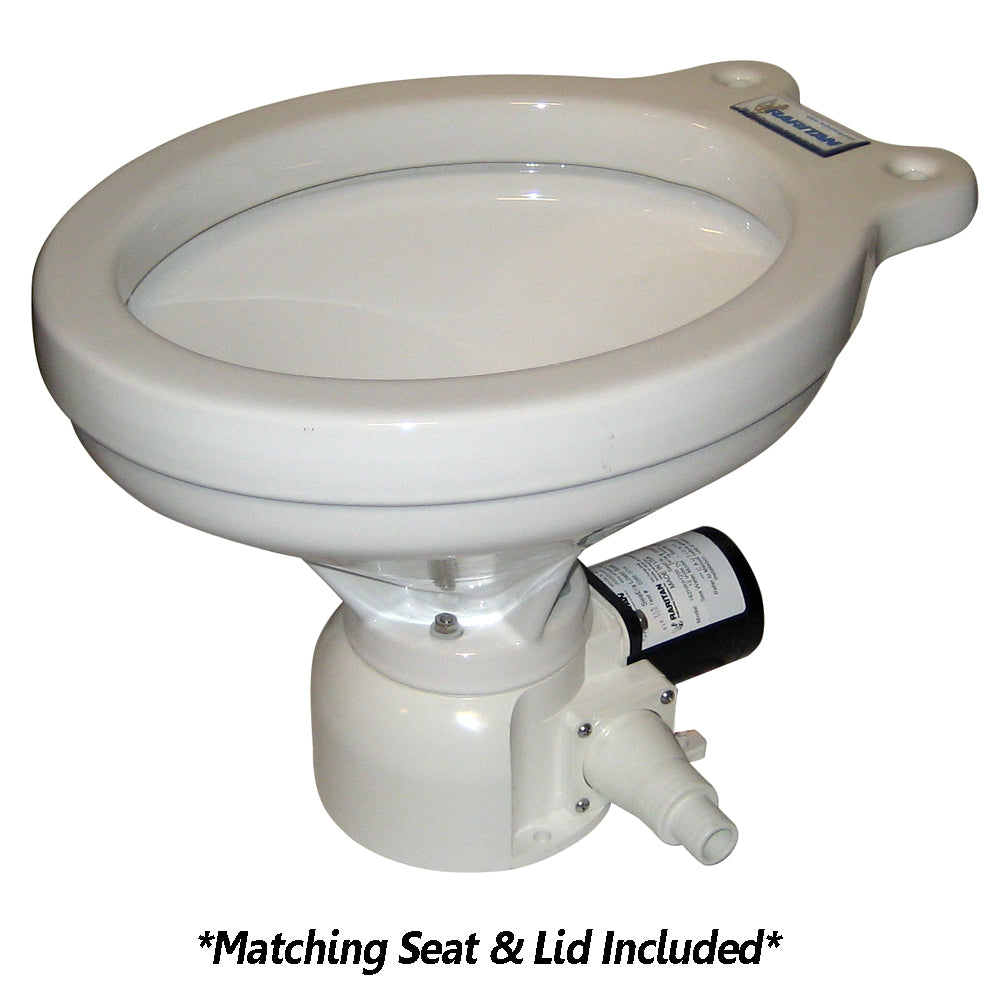 Raritan Sea Era Toilet - Household Style - Remote Intake Pump - Straight  90 Discharge - Smart Toilet Control - 12v [162HR012] - First Stop Marine