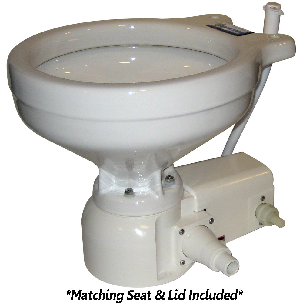 Raritan Sea Era Toilet - Marine Size - Freshwater Solenoid - Straight  90 Discharge - Smart Toilet Control - 12v [162MF012] - First Stop Marine