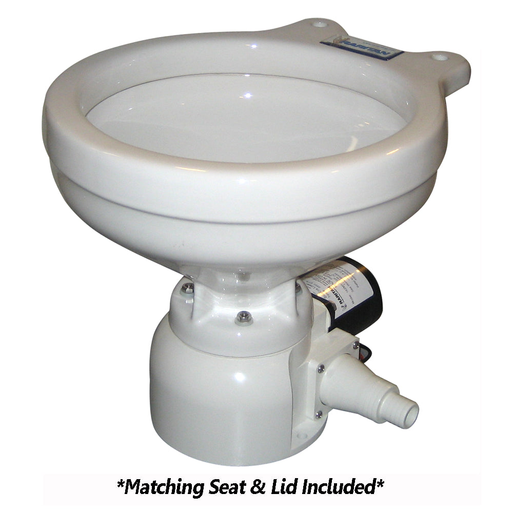 Raritan Sea Era Toilet - Marine Size - Remote Intake Pump - Straight  90 Discharge - Smart Toilet Control - 12v [162MR012] - First Stop Marine