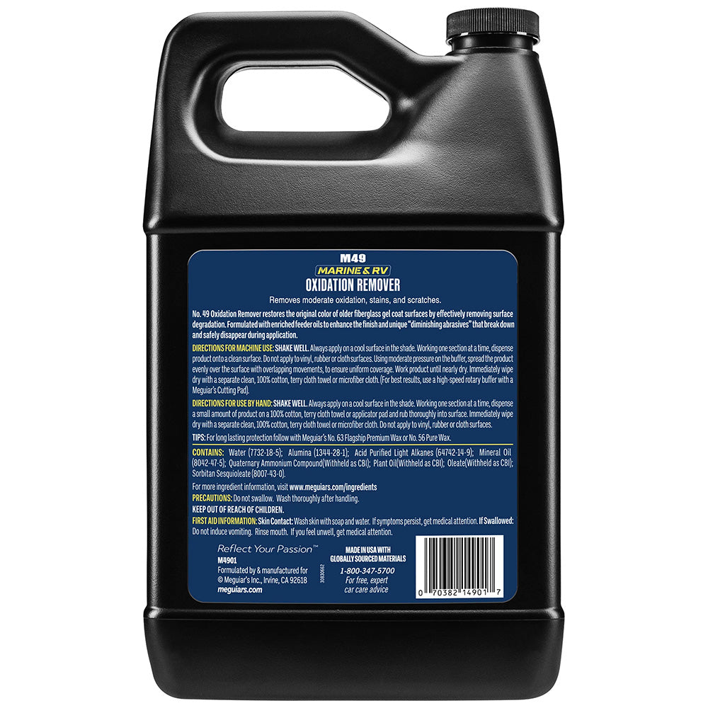 Meguiar's #49 Mirror Glaze HD Oxidation Remover - 1 Gallon [M4901] - First Stop Marine