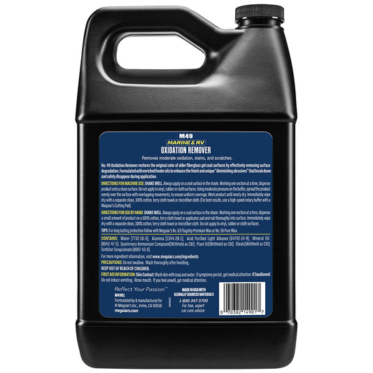 Meguiar's #49 Mirror Glaze HD Oxidation Remover - 1 Gallon [M4901] - First Stop Marine