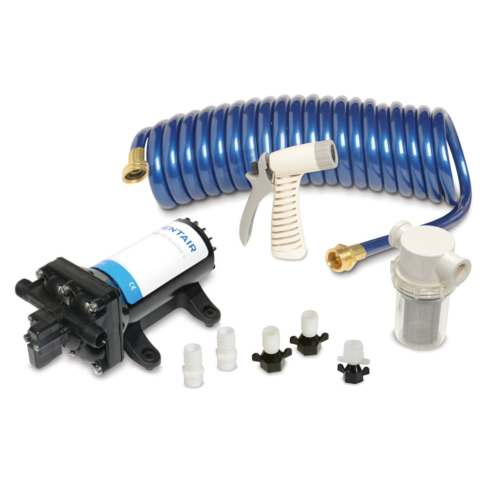 Shurflo by Pentair PRO WASHDOWN KIT II Ultimate - 12 VDC - 5.0 GPM - Includes Pump, Fittings, Nozzle, Strainer, 25 Hose [4358-153-E09] - First Stop Marine