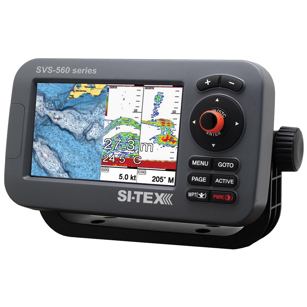 SI-TEX SVS-560CF Chartplotter - 5" Color Screen w/Internal GPS & Navionics+ Flexible Coverage [SVS-560CF] - First Stop Marine