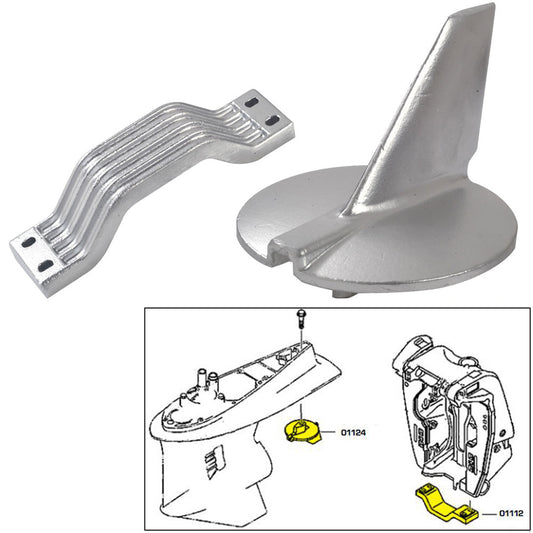 Tecnoseal Anode Kit - Yamaha 200-250 HP - Magnesium [21104MG] - First Stop Marine