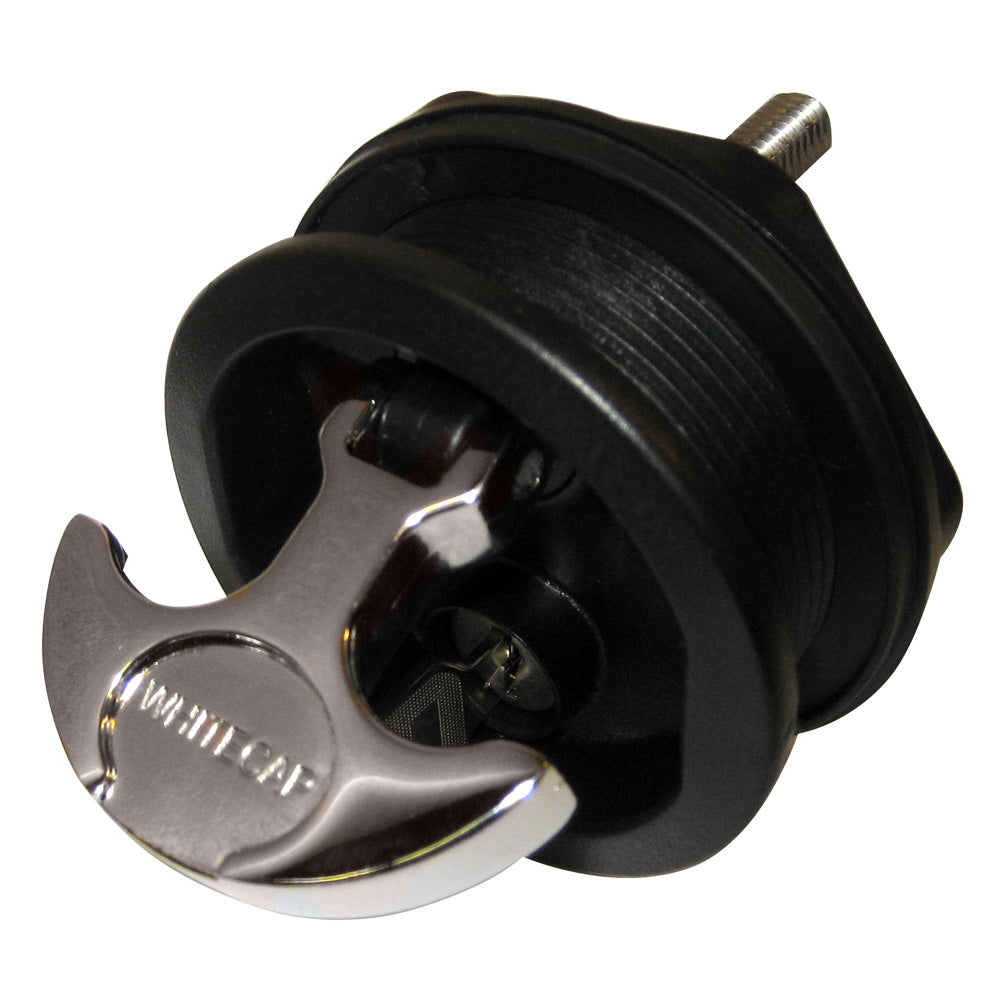 Whitecap T-Handle Latch - Chrome Plated Zamac/Black Nylon - Locking - Freshwater Use Only [S-226BC] - First Stop Marine