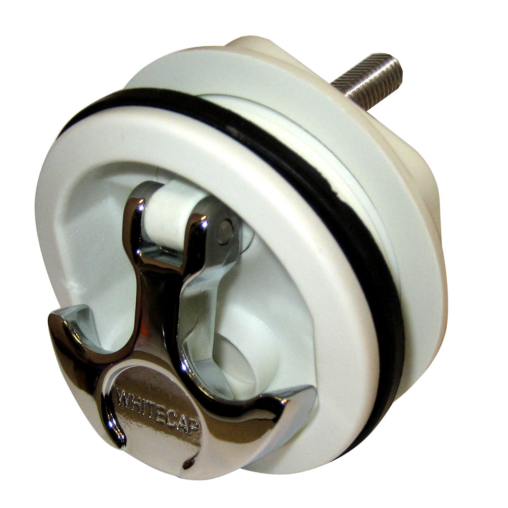 Whitecap T-Handle Latch - Chrome Plated Zamac/White Nylon - No Lock - Freshwater Use Only [S-230WC] - First Stop Marine