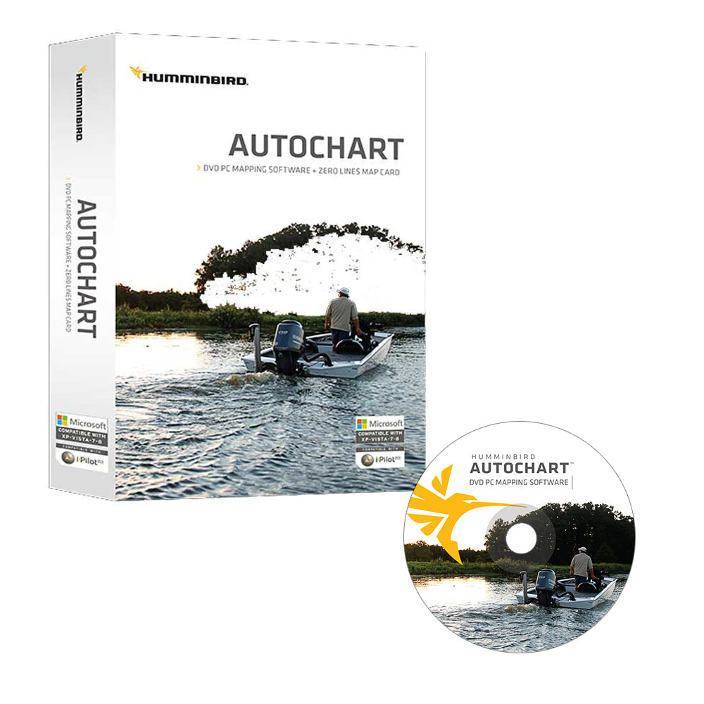 Humminbird Autochart DVD PC Mapping Software w/Zero Lines Map Card [600031-1] - First Stop Marine