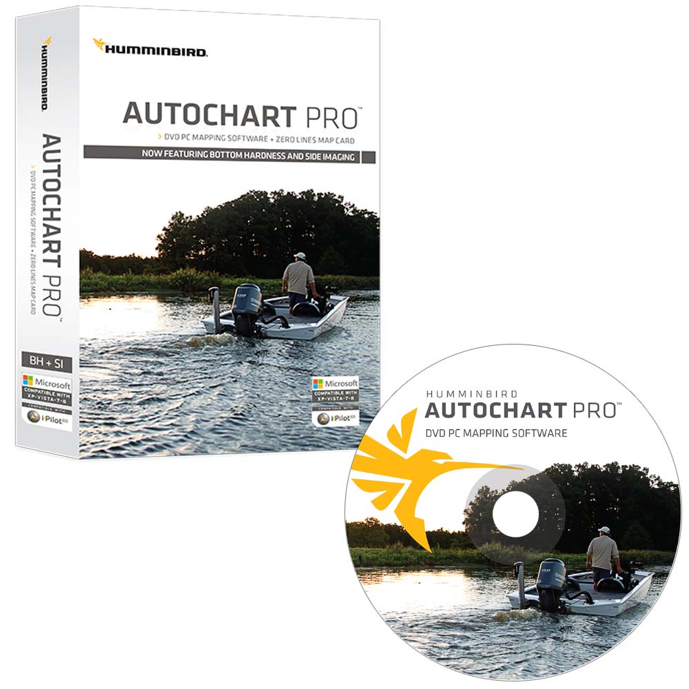 Humminbird AutoChart PRO DVD PC Mapping Software w/Zero Lines Map Card [600032-1] - First Stop Marine