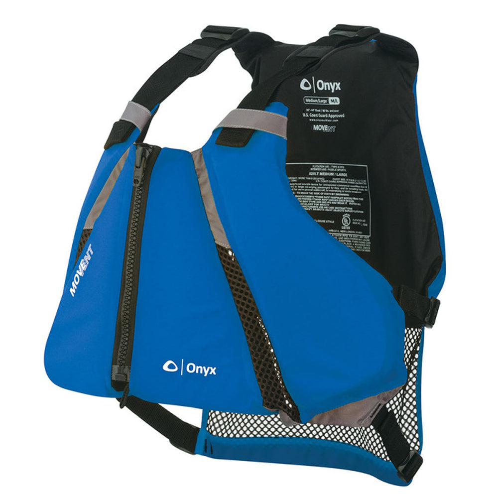 Onyx MoveVent Curve Paddle Sports Life Vest - XL/2X - Blue [122000-500-060-16] - First Stop Marine