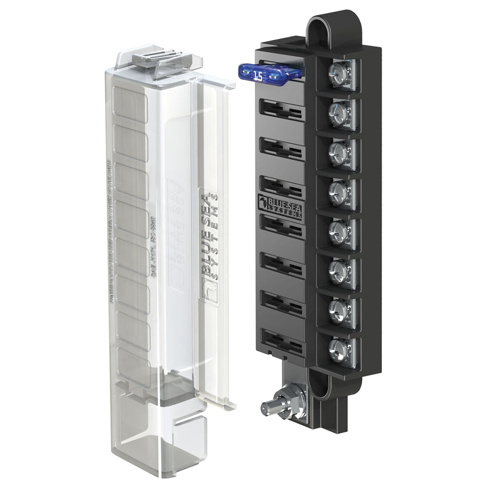 Blue Sea 5046 ST Blade Compact Fuse Blocks - 8 Circuits w/Cover [5046] - First Stop Marine