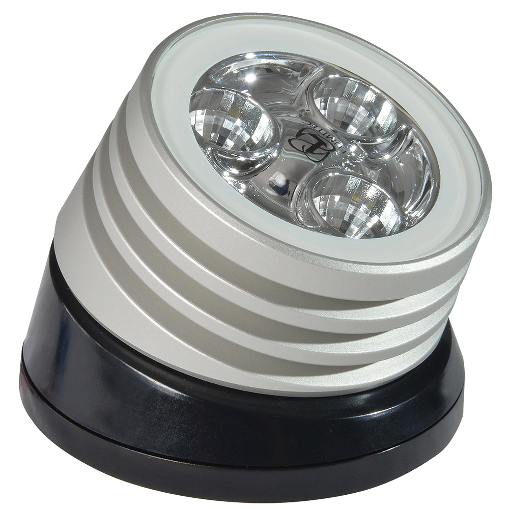 Lumitec Zephyr LED Spreader/Deck Light -Brushed, Black Base - White Non-Dimming [101326] - First Stop Marine