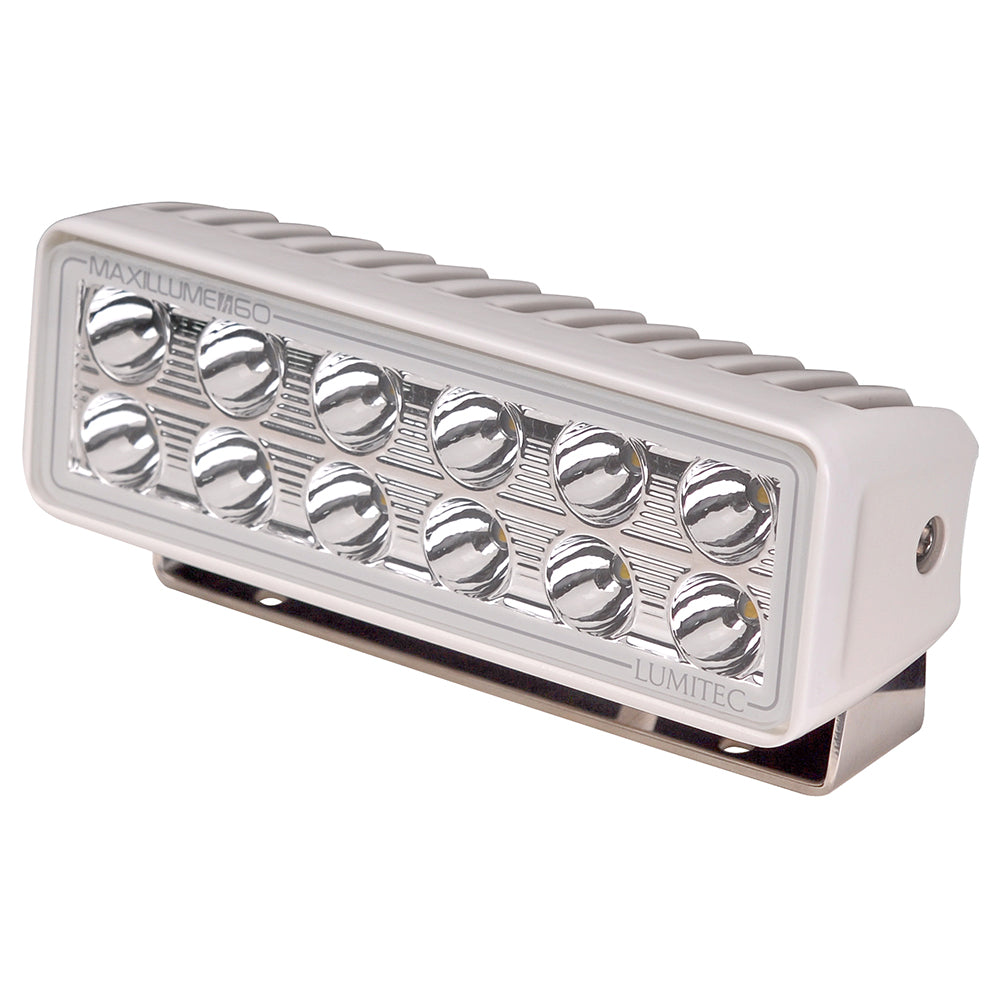 Lumitec Maxillume h60 - Trunnion Mount Flood Light - White Dimming - White Housing [101334] - First Stop Marine