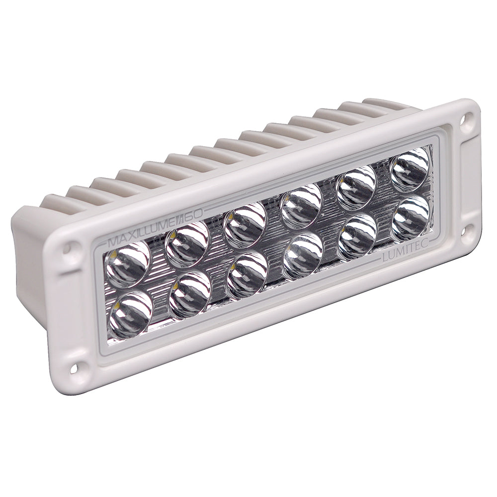 Lumitec Maxillumeh60 - Flush Mount Flood Light - White Housing - White Dimming [101336] - First Stop Marine