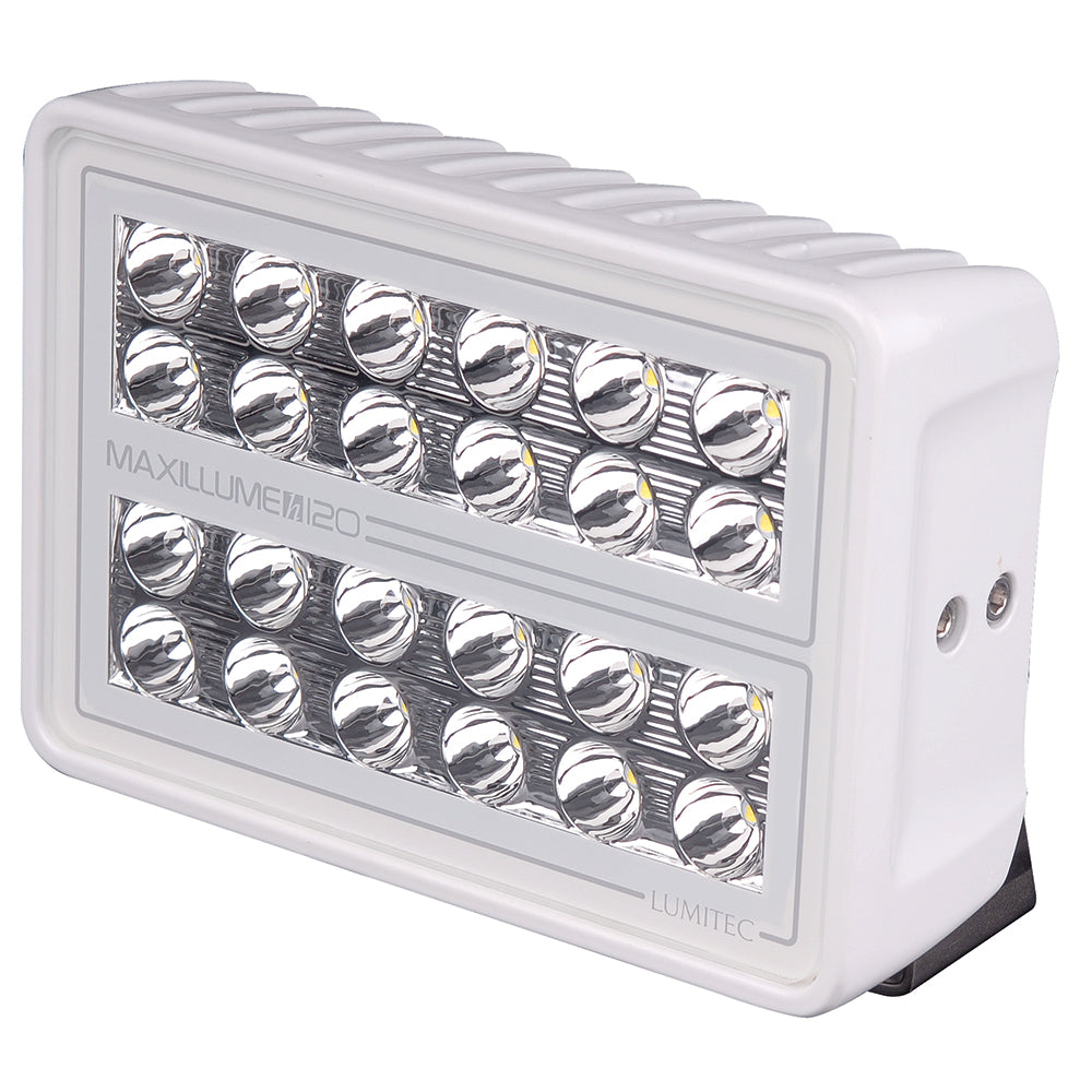 Lumitec Maxillume h120 - Trunnion Mount Flood Light - White Housing - White Dimming [101346] - First Stop Marine