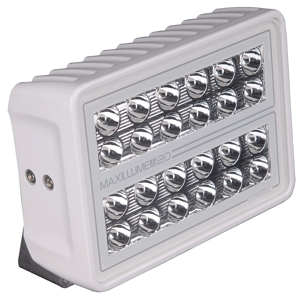 Lumitec Maxillume h120 - Trunnion Mount Flood Light - White Housing - White Dimming [101346] - First Stop Marine