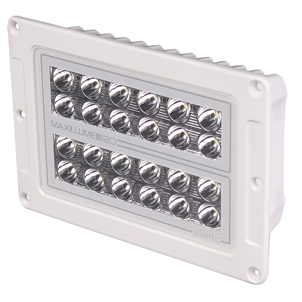 Lumitec Maxillume h120 - Flush Mount Flood Light - White Housing - White Dimming [101348] - First Stop Marine