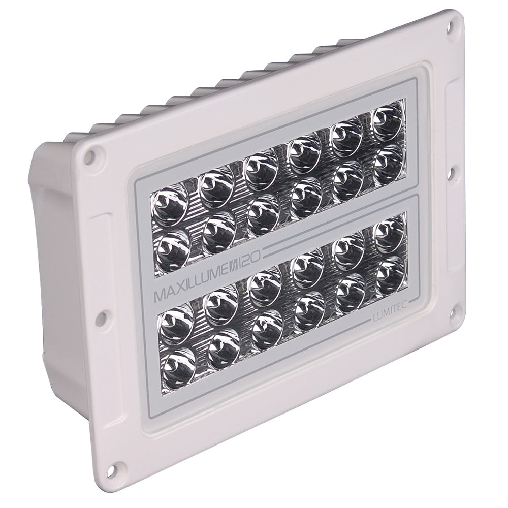 Lumitec Maxillume h120 - Flush Mount Flood Light - White Housing - White Dimming [101348] - First Stop Marine