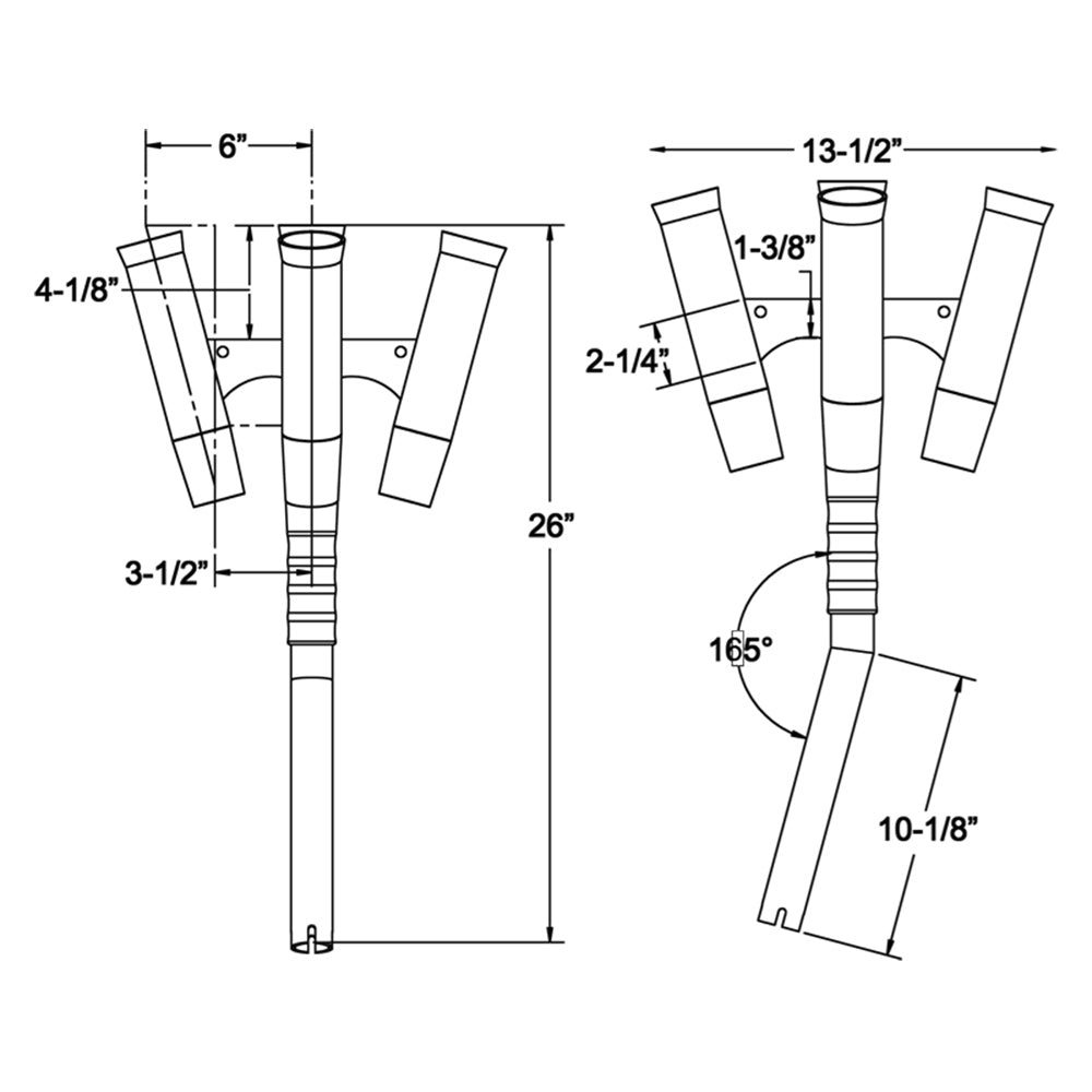 TACO Olympic 5-Rod Holder Cluster [F31-0790BXY-1] - First Stop Marine