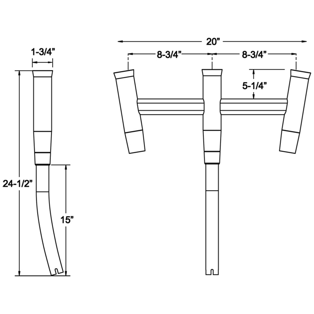 TACO Kite Fishing 3-Rod Cluster [F31-0770BSA-1] - First Stop Marine