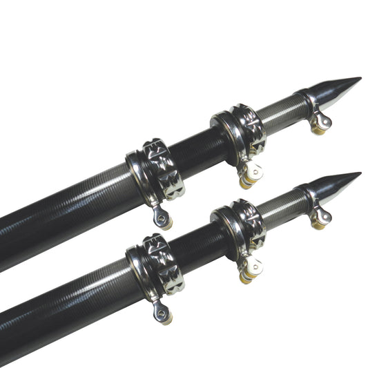 TACO 16' Carbon Fiber Outrigger Poles - Pair - Black [OT-3160CF] - First Stop Marine