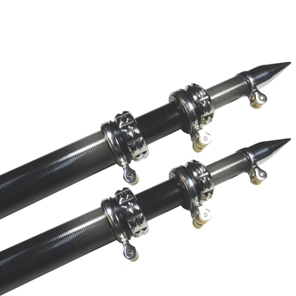 TACO 20' Carbon Fiber Outrigger Poles - Pair - Black [OT-4200CF] - First Stop Marine