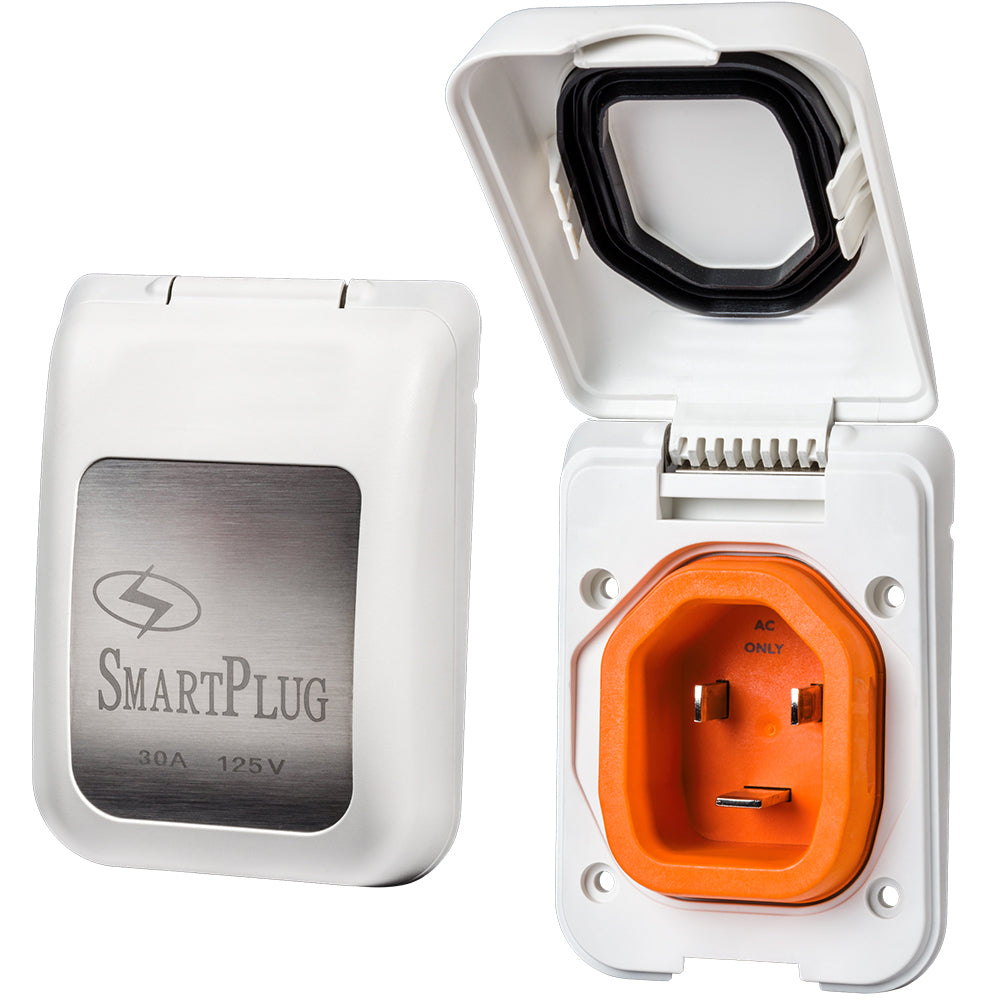 SmartPlug 30 AMP Male Non-Metallic Inlet Cover - White [BM30PW] - First Stop Marine