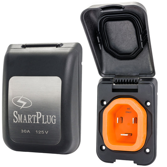 SmartPlug 30 AMP Male Non-Metallic Inlet Cover - Black [BM30PB] - First Stop Marine