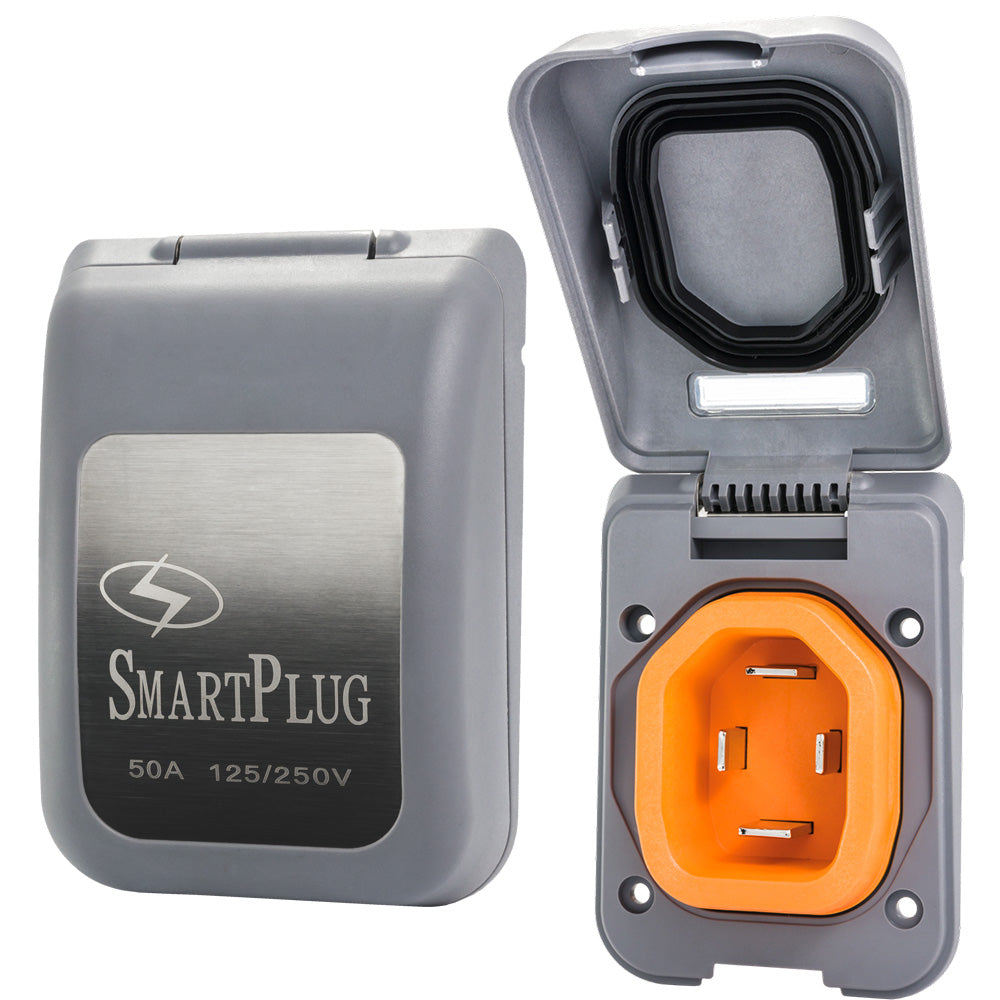 SmartPlug 50 AMP Male Non-Metallic Inlet Cover - Grey [BM50PG] - First Stop Marine