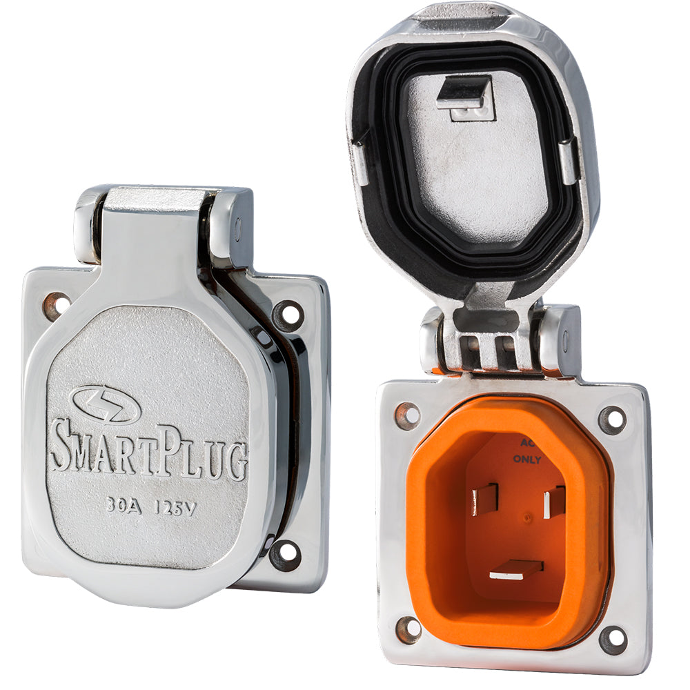 SmartPlug 30 AMP Male Inlet Cover - Stainless Steel [BM30NT] - First Stop Marine