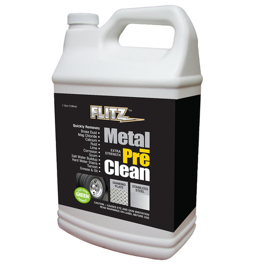 Flitz Metal Pre-Clean - All Metals Including Stainless Steel - Gallon Refill [AL 01710] - First Stop Marine