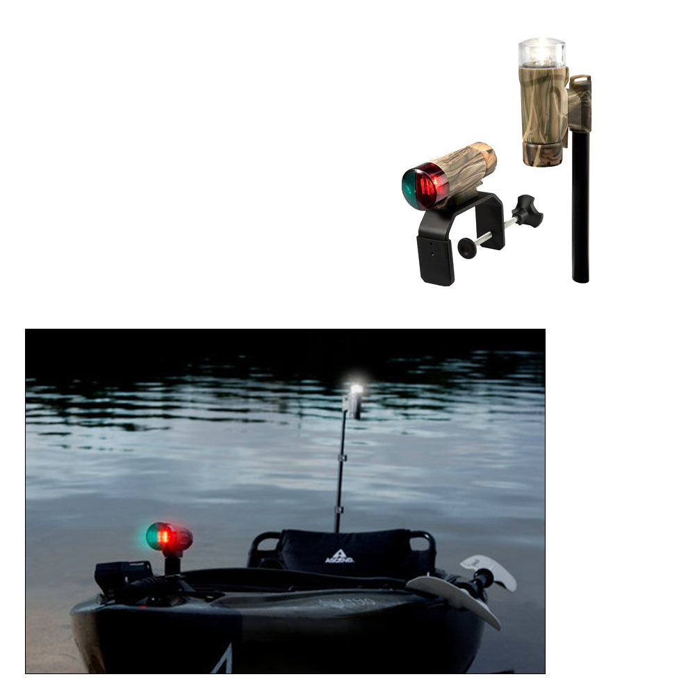 Attwood PaddleSport Portable Navigation Light Kit - C-Clamp, Screw Down or Adhesive Pad - RealTree Max-4 Camo [14195-7] - First Stop Marine