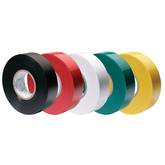 Ancor Premium Assorted Electrical Tape - 1/2" x 20' - Black / Red / White / Green / Yellow [339066] - First Stop Marine