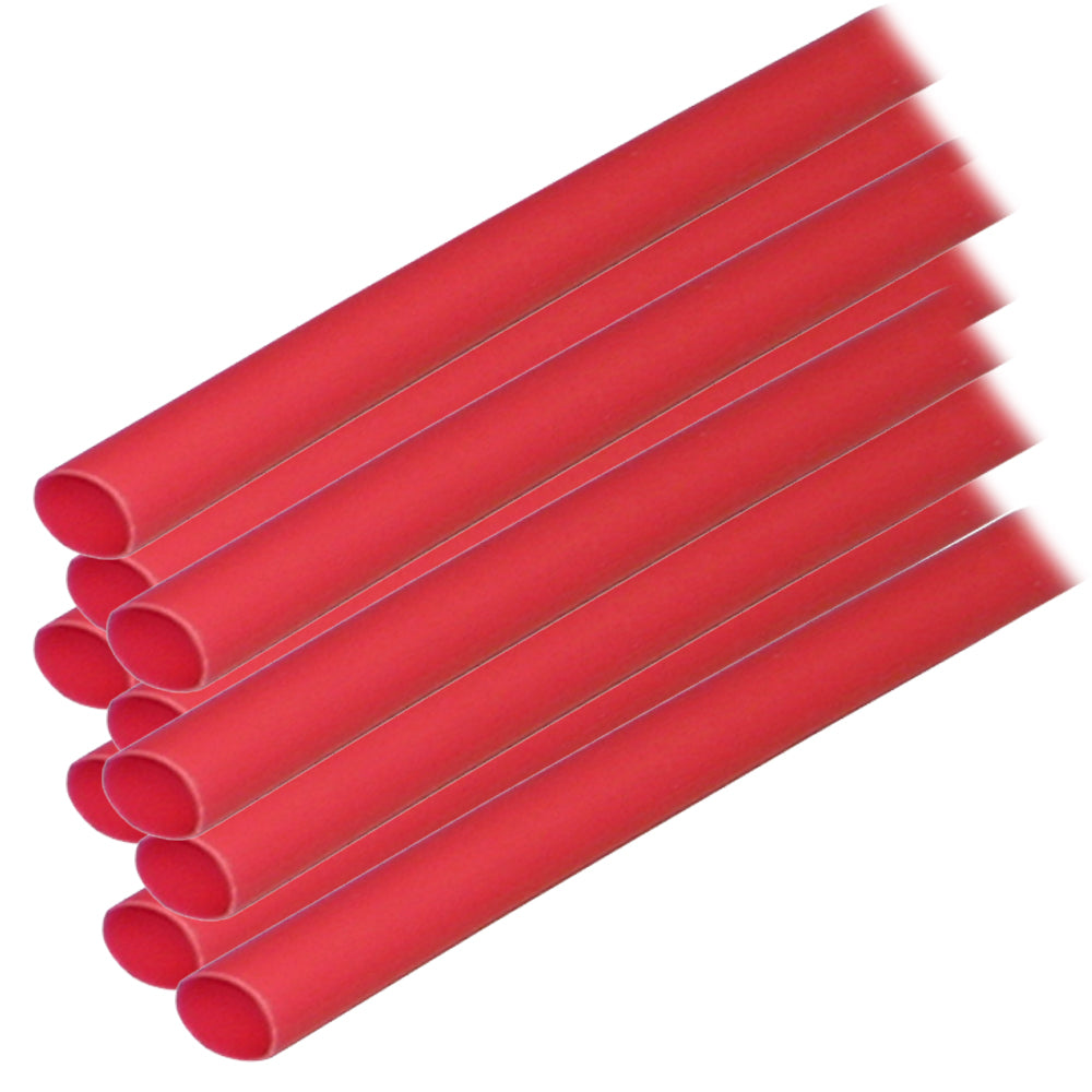 Ancor Adhesive Lined Heat Shrink Tubing (ALT) - 1/4" x 6" - 10-Pack - Red [303606] - First Stop Marine