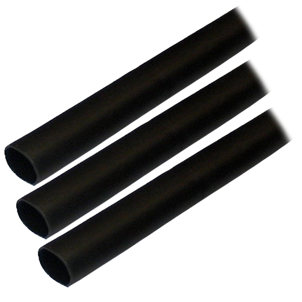 Ancor Adhesive Lined Heat Shrink Tubing (ALT) - 1/2" x 3" - 3-Pack - Black [305103] - First Stop Marine