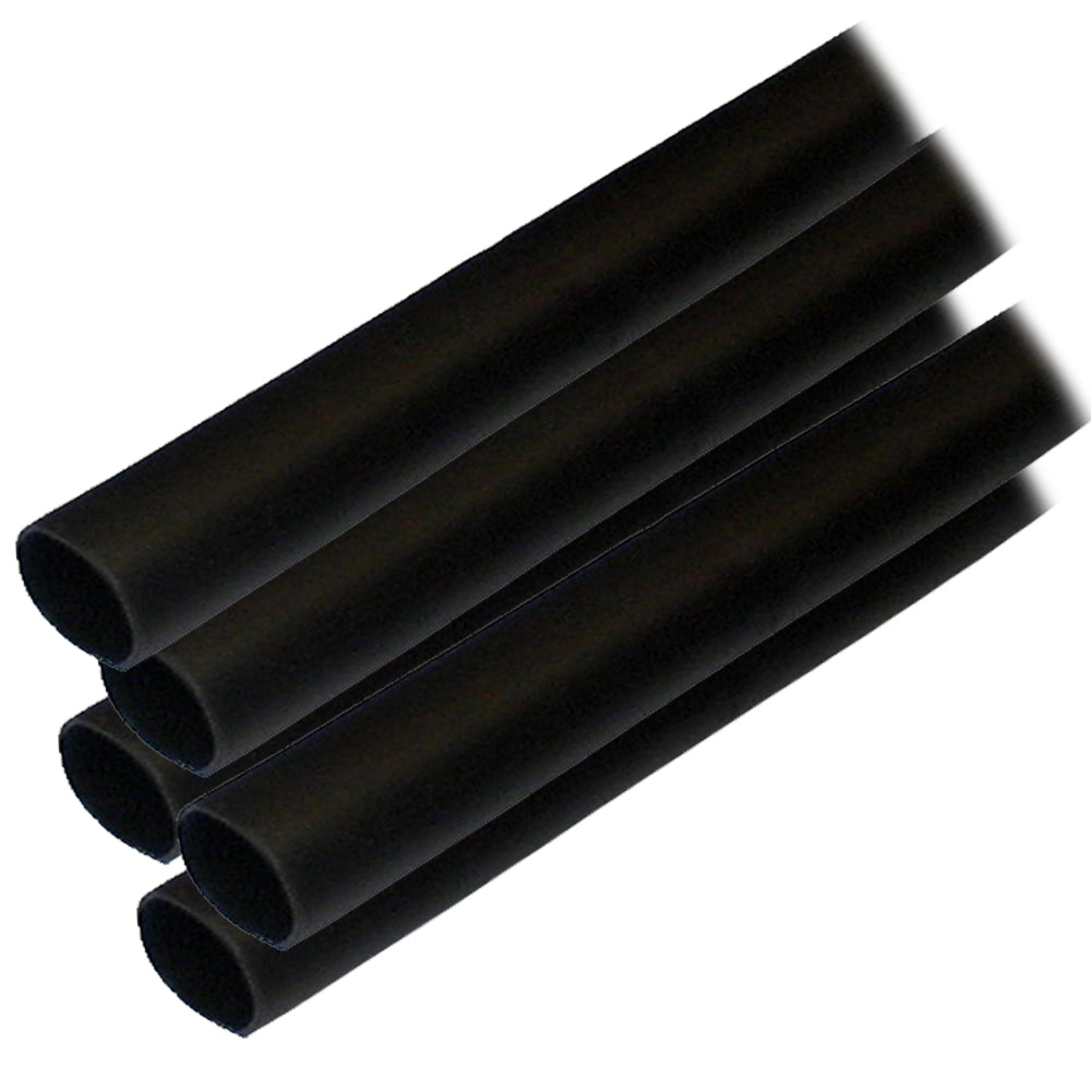 Ancor Adhesive Lined Heat Shrink Tubing (ALT) - 1/2" x 6" - 5-Pack - Black [305106] - First Stop Marine