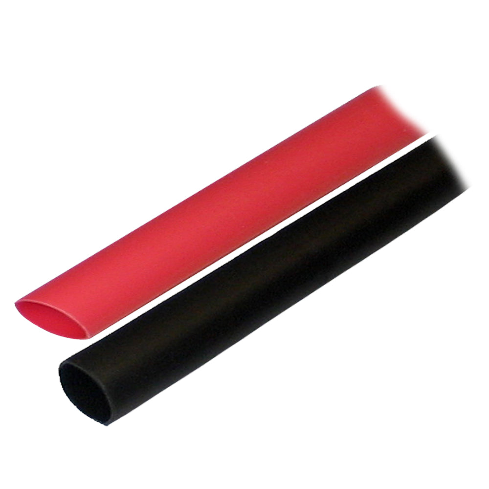 Ancor Adhesive Lined Heat Shrink Tubing (ALT) - 1/2" x 3" - 2-Pack - Black/Red [305602] - First Stop Marine