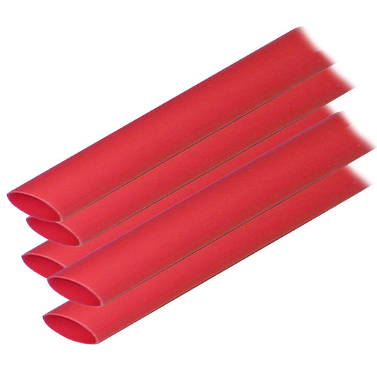 Ancor Adhesive Lined Heat Shrink Tubing (ALT) - 1/2" x 12" - 5-Pack - Red [305624] - First Stop Marine