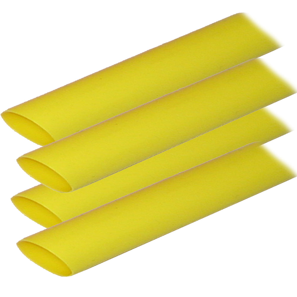 Ancor Adhesive Lined Heat Shrink Tubing (ALT) - 3/4" x 12" - 4-Pack - Yellow [306924] - First Stop Marine