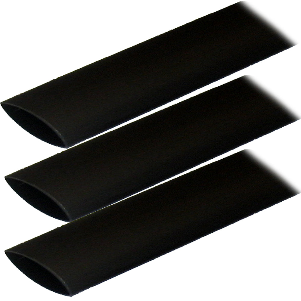 Ancor Adhesive Lined Heat Shrink Tubing (ALT) - 1" x 12" - 3-Pack - Black [307124] - First Stop Marine