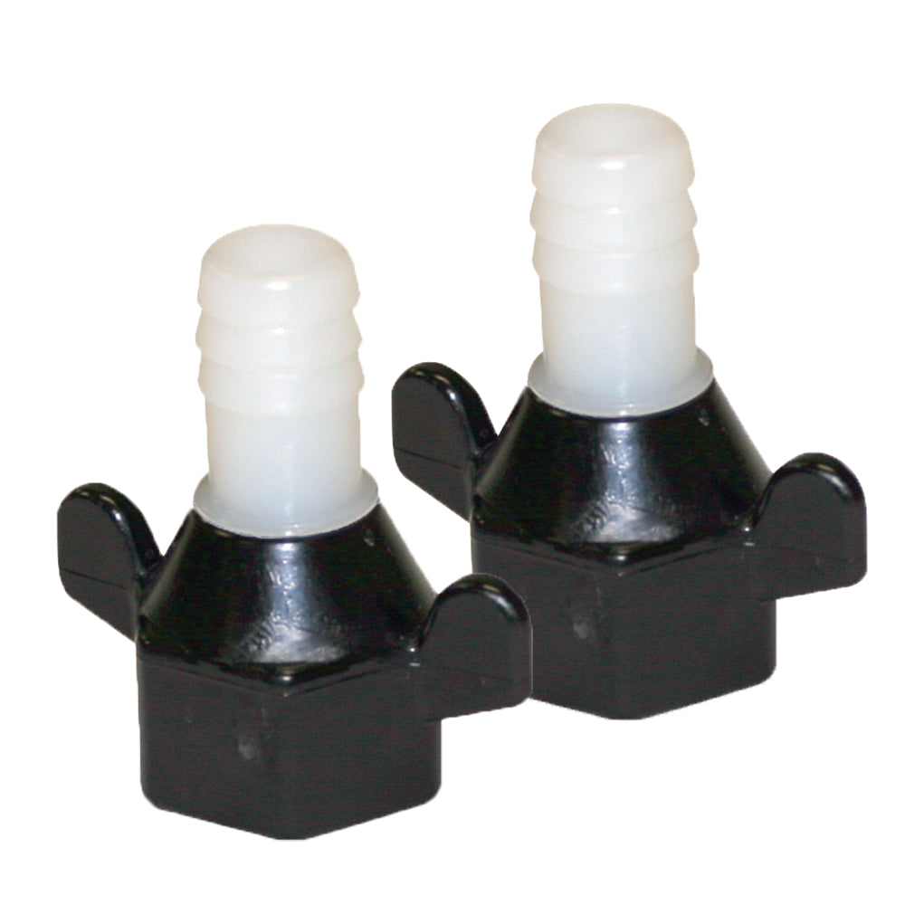 Shurflo by Pentair 1/2" Barb x 1/2" NPT-F Hex/Wingnut Straight Fitting (Pair) [94-181-04] - First Stop Marine