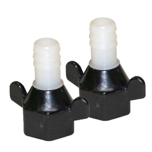 Shurflo by Pentair 1/2" Barb x 1/2" NPT-F Hex/Wingnut Straight Fitting (Pair) [94-181-04] - First Stop Marine